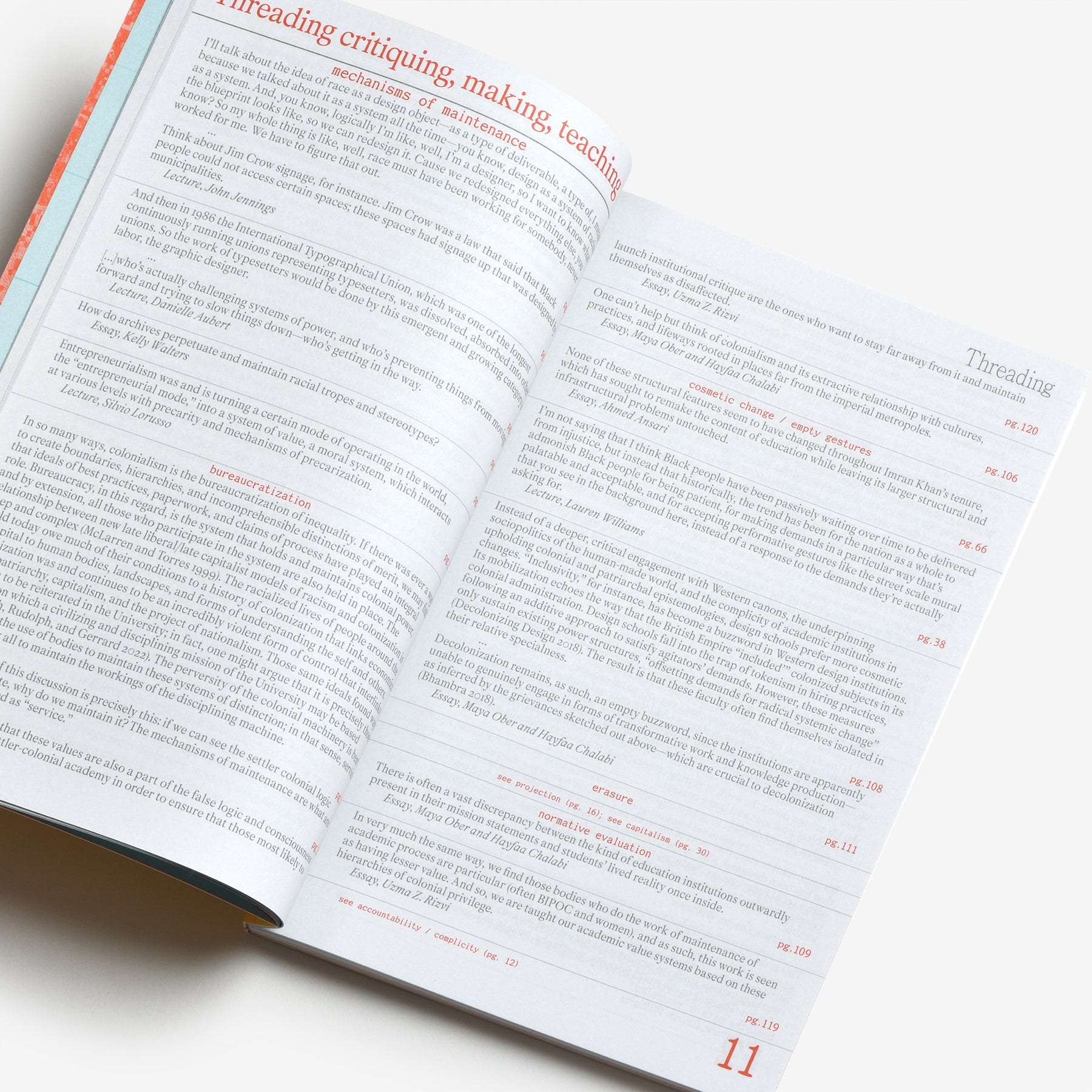 Through witnessing: Threading the critiquing, making, teaching of design